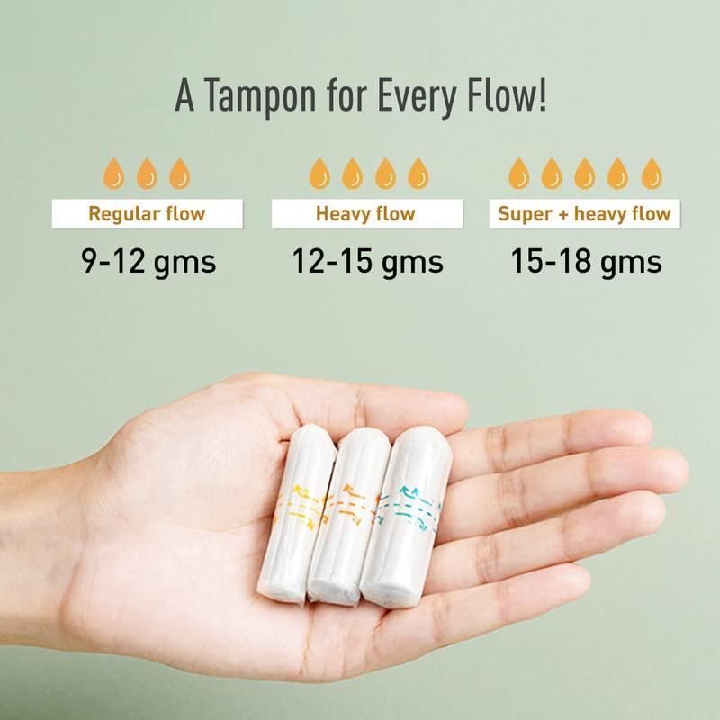 Sirona Sirona Period Made Easy Tampons - 20 Piece (Pack of 2) | For Heavy Flow | Biodegradable Tampons | FDA Approved
