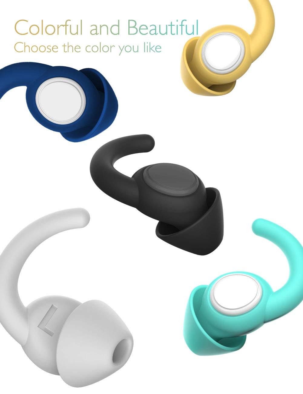 Crirax Afflatus Sound Blocking Earplugs Two Pair Set for Concert Construction Shooting Sleeping Travel (Green)