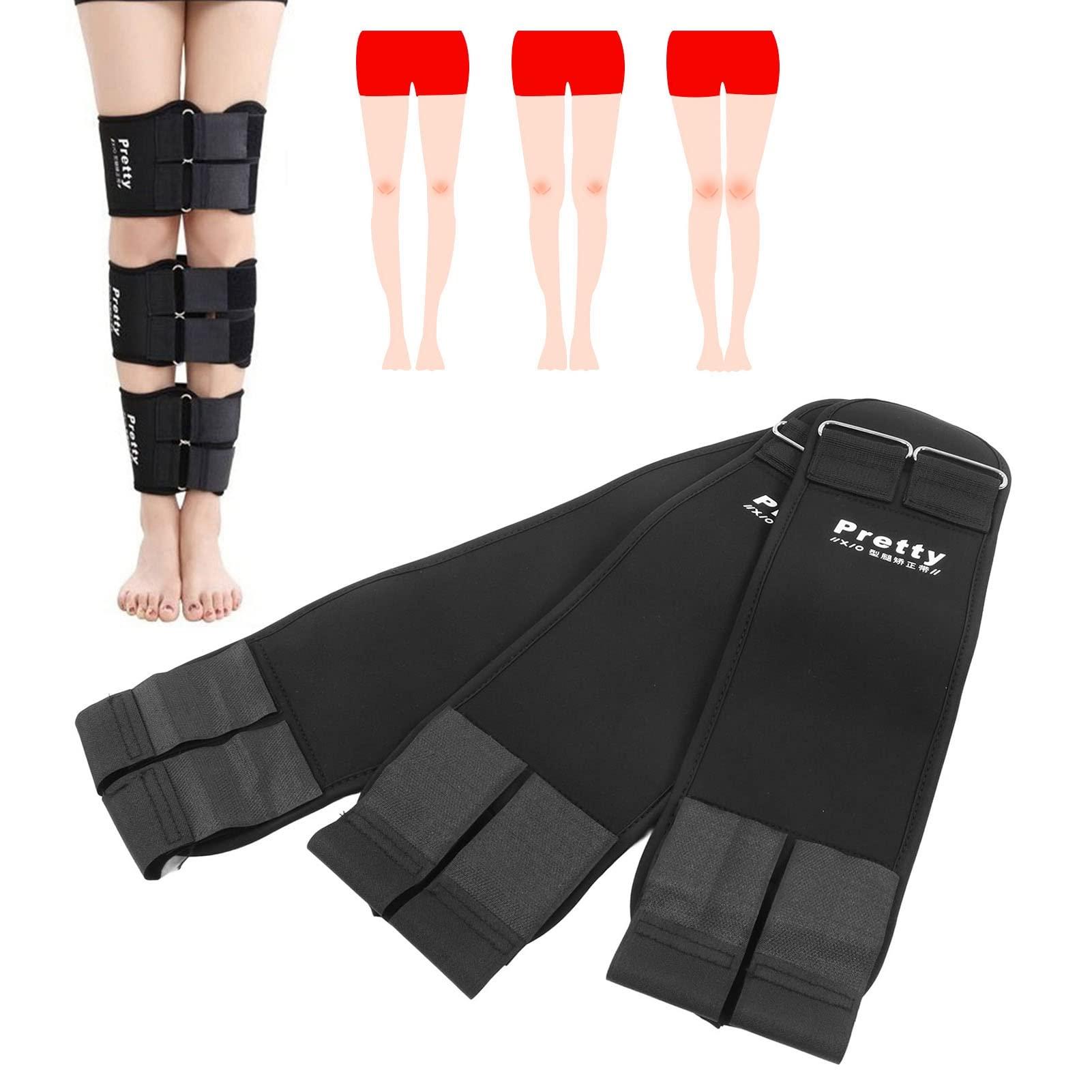 Generic NEE Leg Correction Belt Soft Elastic Correct Leg Tape 3 Pcs. Black for O Type Legs L