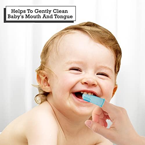 Mee Mee Mee Mee Unique Finger Brush (Blue) for Babies