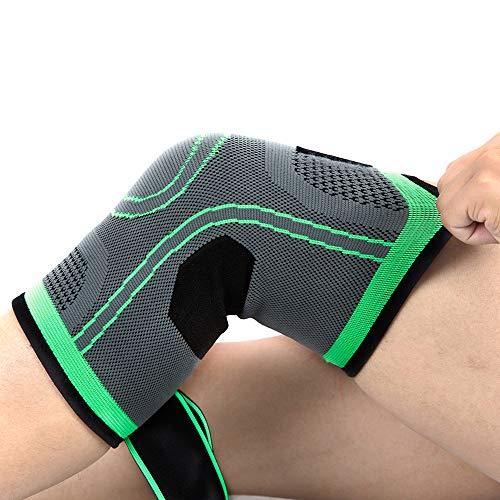 Decdeal Decdeal 1PC Knee Support Professional Protectives Sports Knee Pad Breathable Bandage Black+Grey XL