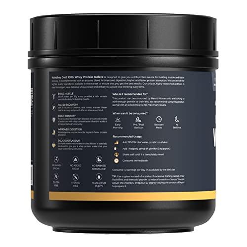 Nutrabay Nutrabay Gold 100% Whey Protein Isolate with Digestive Enzymes - 25g Protein, 5.8g BCAA, 4.3g Glutamic Acid - 500g, Café Mocha