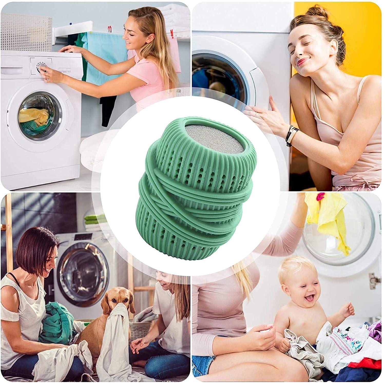 KEPLO KEPLO Reusable Laundry Cleaning Balls, Eco-Friendly Washing Balls Magic Anti-winding Clothes Washing Products Dryer Balls Washing Ball Cleaning for Washing Machine Laundry (1 Pcs-Light Green)
