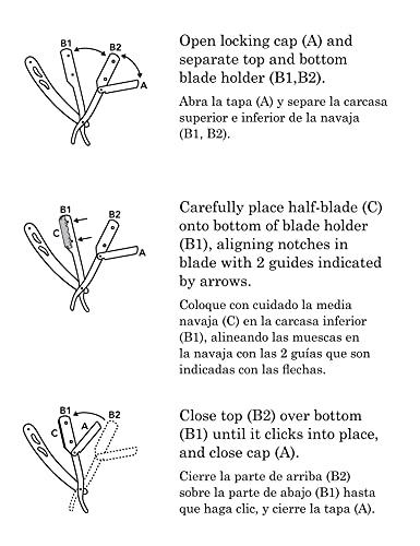 Diane Diane Professional Straight Edge Shaving Razor, Black, 0.15 lb