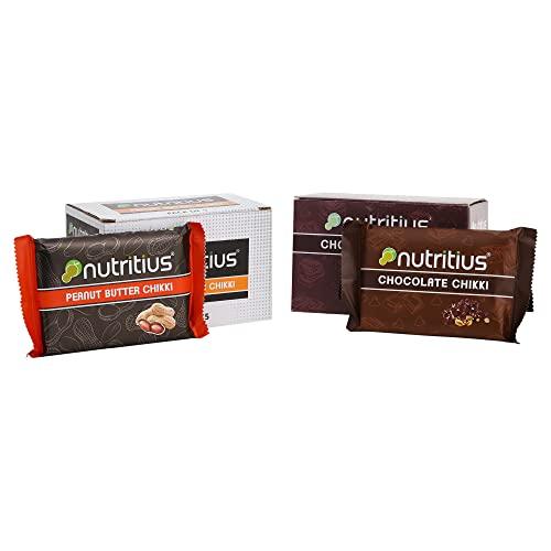 Nutritius Nutritius Chocolate Chikki and Peanut Butter Chikki (Pack of 3) - Starter Pack