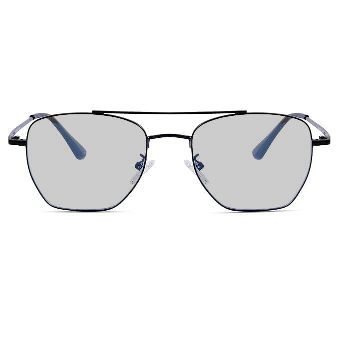 Vast Vast Photochromic Blue Cut Computer Glasses for Eye Protection | Zero Power Anti Glare & Blue Light Filter | UV Protect Specs for Men & Women| Frames| Cooling Glasses Lens