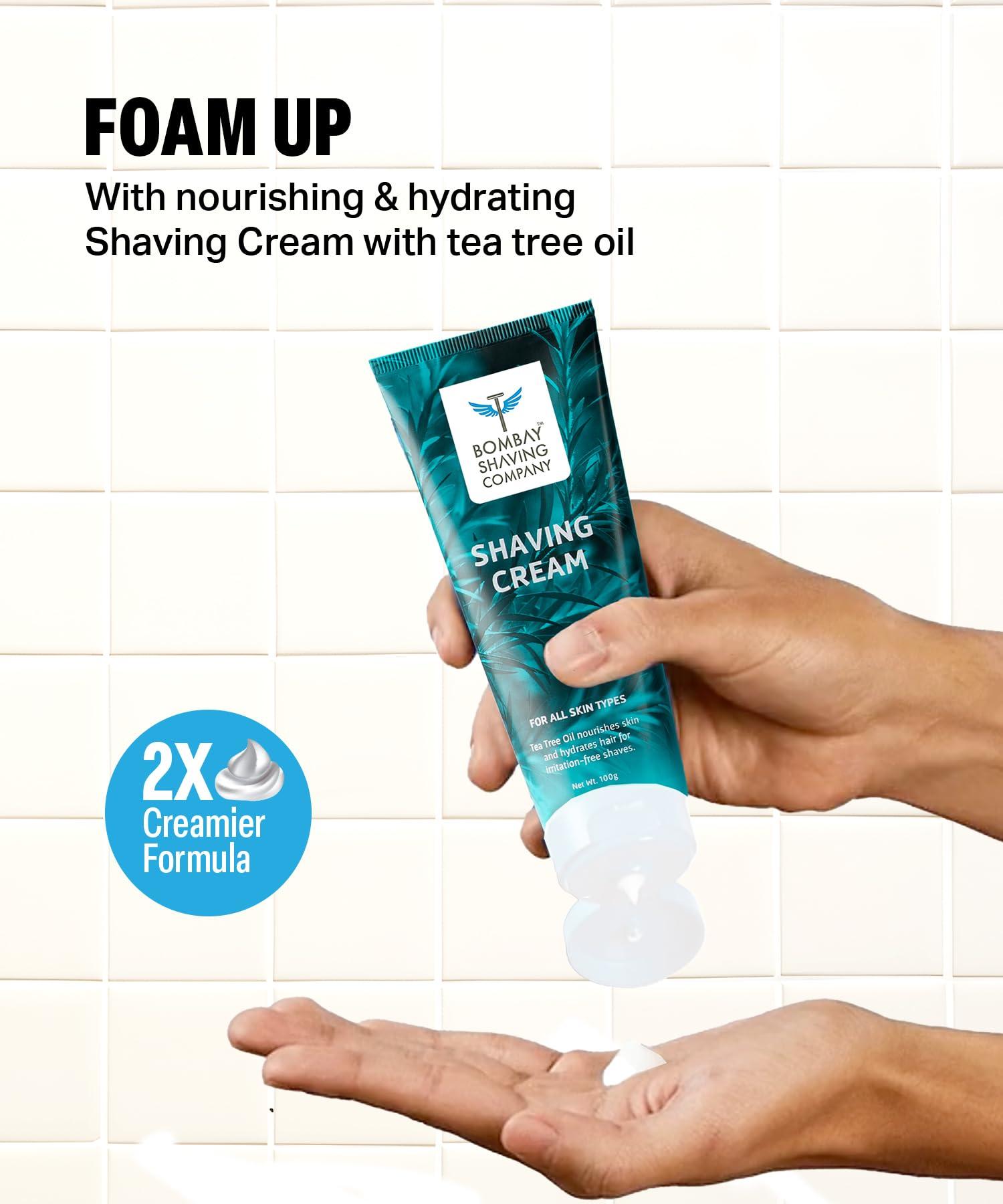 Bombay Shaving Company Bombay Shaving Company Premium Shaving Kit For Men | Charcoal Face Scrub, Charcoal Shaving Cream, Post Shave Balm, Neem & Charcoal Bath Soap, Face Towel | Travel Bag | Shaving Kit | Travel Kit For Men