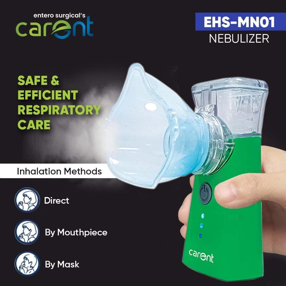 Carent Carent MN01 Portable Mesh Nebulizer Machine Kit for Sinus and Asthma Cool Mist Inhaler Machine for Children and Adults