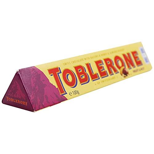Toblerone Toblerone of Switzerland Fruit & Nut with Raisins, Honey and Almond Chocolate Bar - 6 Pack, 6 X 100 g