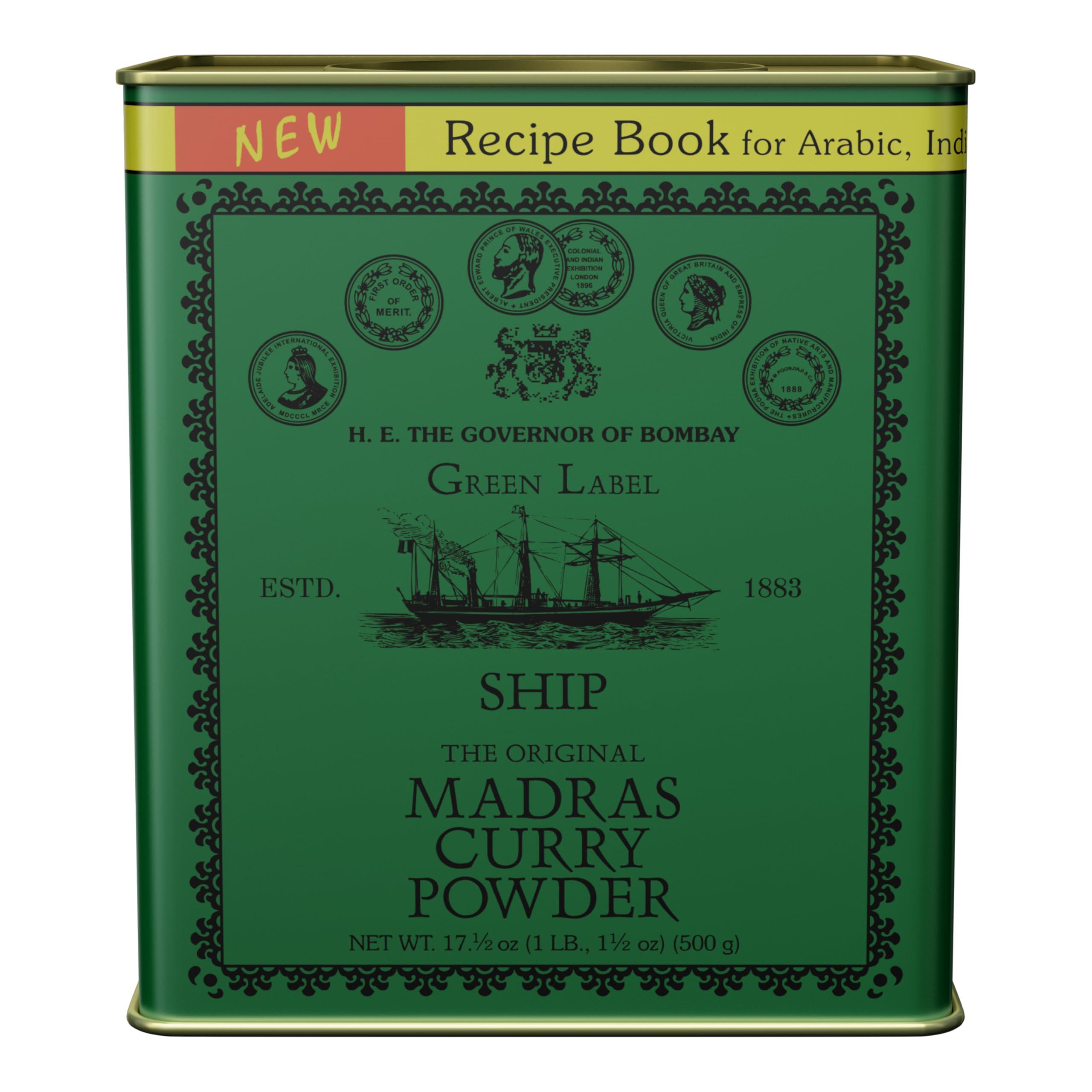 Ship Brand Ship Madras Curry Powder No 1 Exporter Of Curry Masala|15+ Authentic Whole Indian Spices Used|Multi-Purpose Use For Various Veg Or Non-Veg Curries & Sabzis- Curry Powder,1.391 Pounds