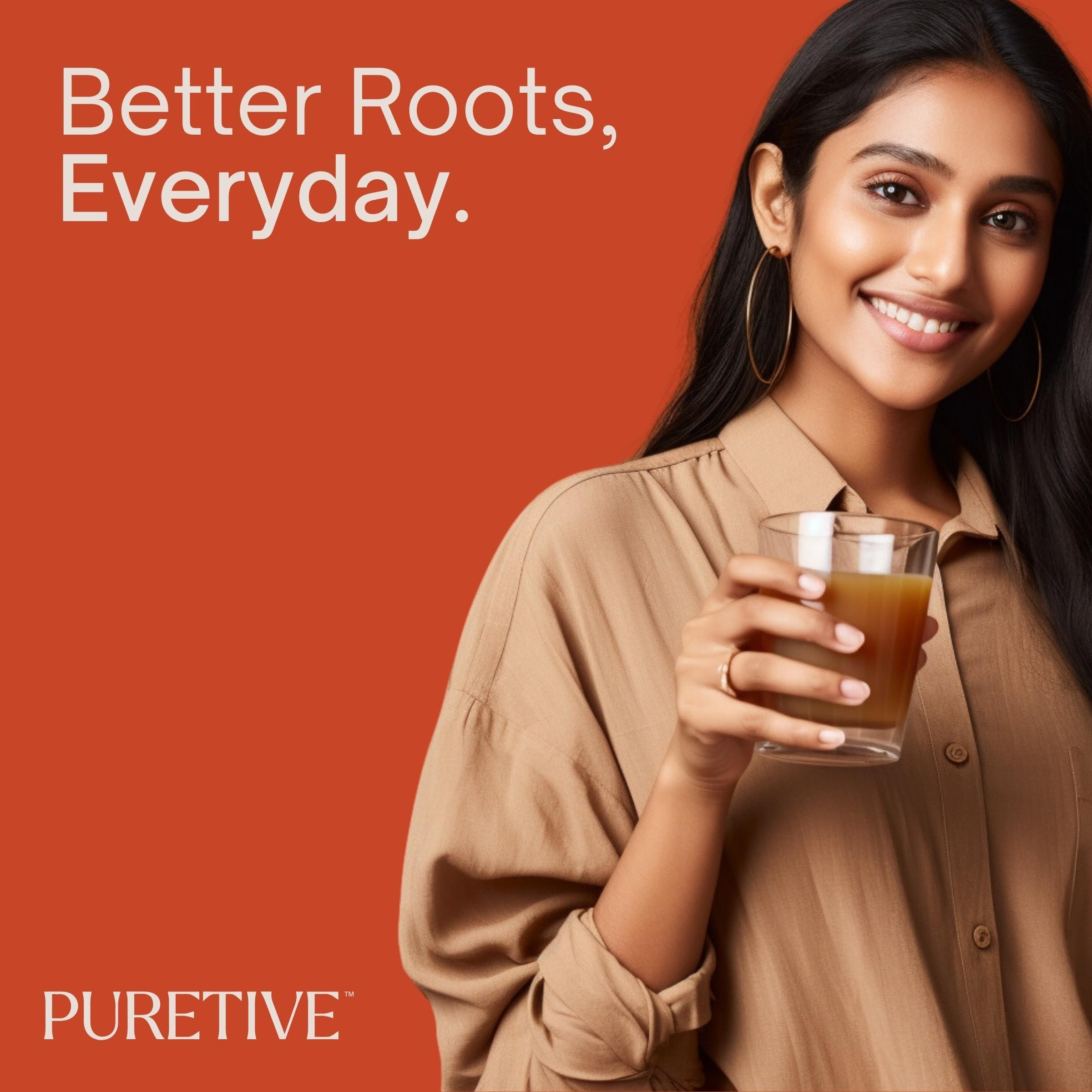 Puretive Puretive Hair Revive | Plant Based Biotin Powder | Promotes Healthy Hair and Fights Hair Fall | Promotes Hair Growth - 100% PURE, Non-GMO, Vegan | Superfood for Everday use | Just Mix & Sip | 100gms