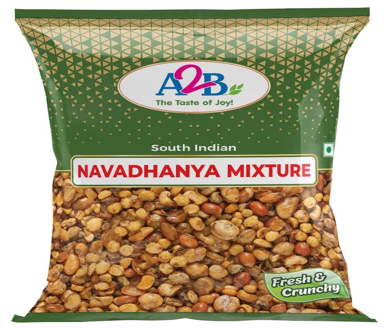 A2B A2B Snacks Navadhanyam Mixture (Pack of 2*200gm)