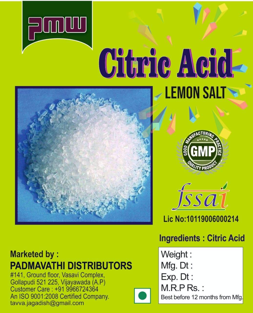 Pmw Pmw - Jar Pack - Citric Acid Crystals - Food Grade - 100 Grams