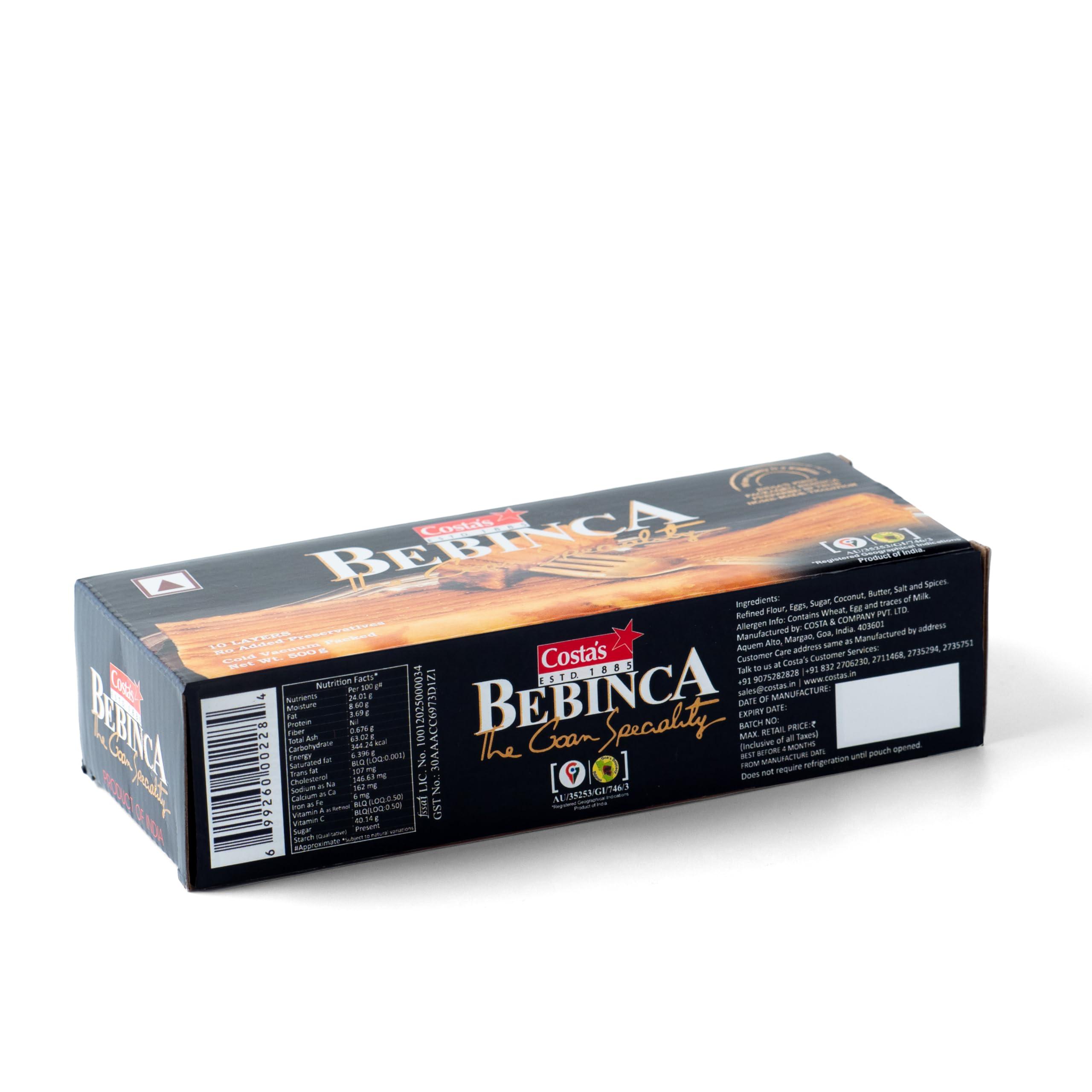 Costa's Costa's Bebinca 500g(Pack of 2) Traditional Goan Delicacy