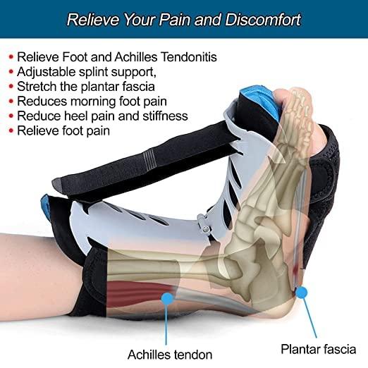 SAMSON MEDICAL TECHNOLOGIES DORSAL NIGHT SPLINT SLEEPING STRETCH BOOT Adjustable Achilles Tendonitis Brace for Fascia, Tendon and Calf Stretching, Heel and Bone Spur, Arch Pain Treatment (LARGE & EXTRA LARGE)
