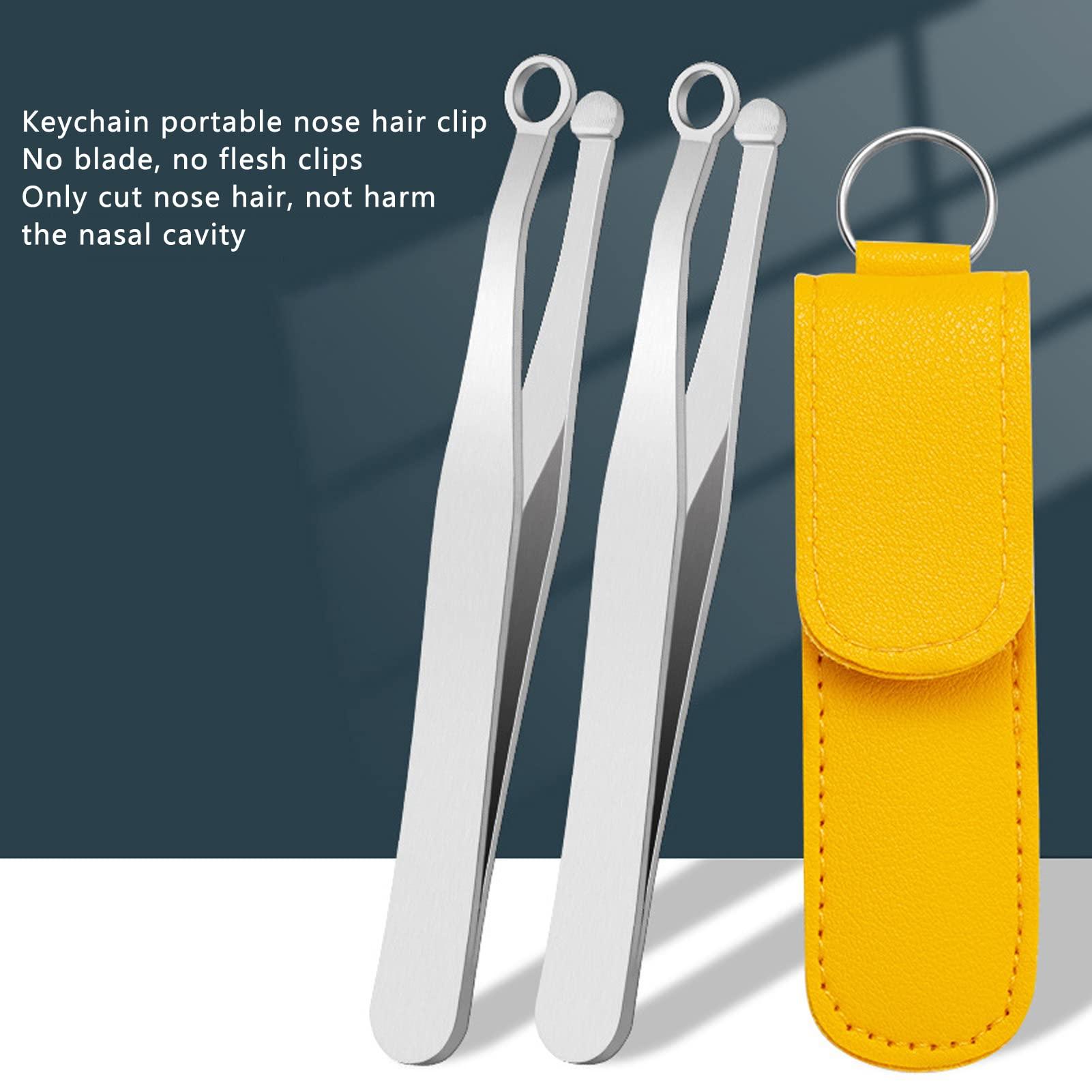 RTLR Nose Hair Trimmer Tweezers, Stainless Steel Universal Nose Hair Trimming Tweezers Waterproof Round Head Easy To Clean for Sideburns