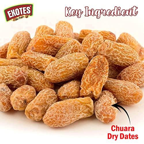 Exotes Exotes Premium Dry Fruits (Dry Yellow Dates/ Peela Chuara), 2 X 250 g