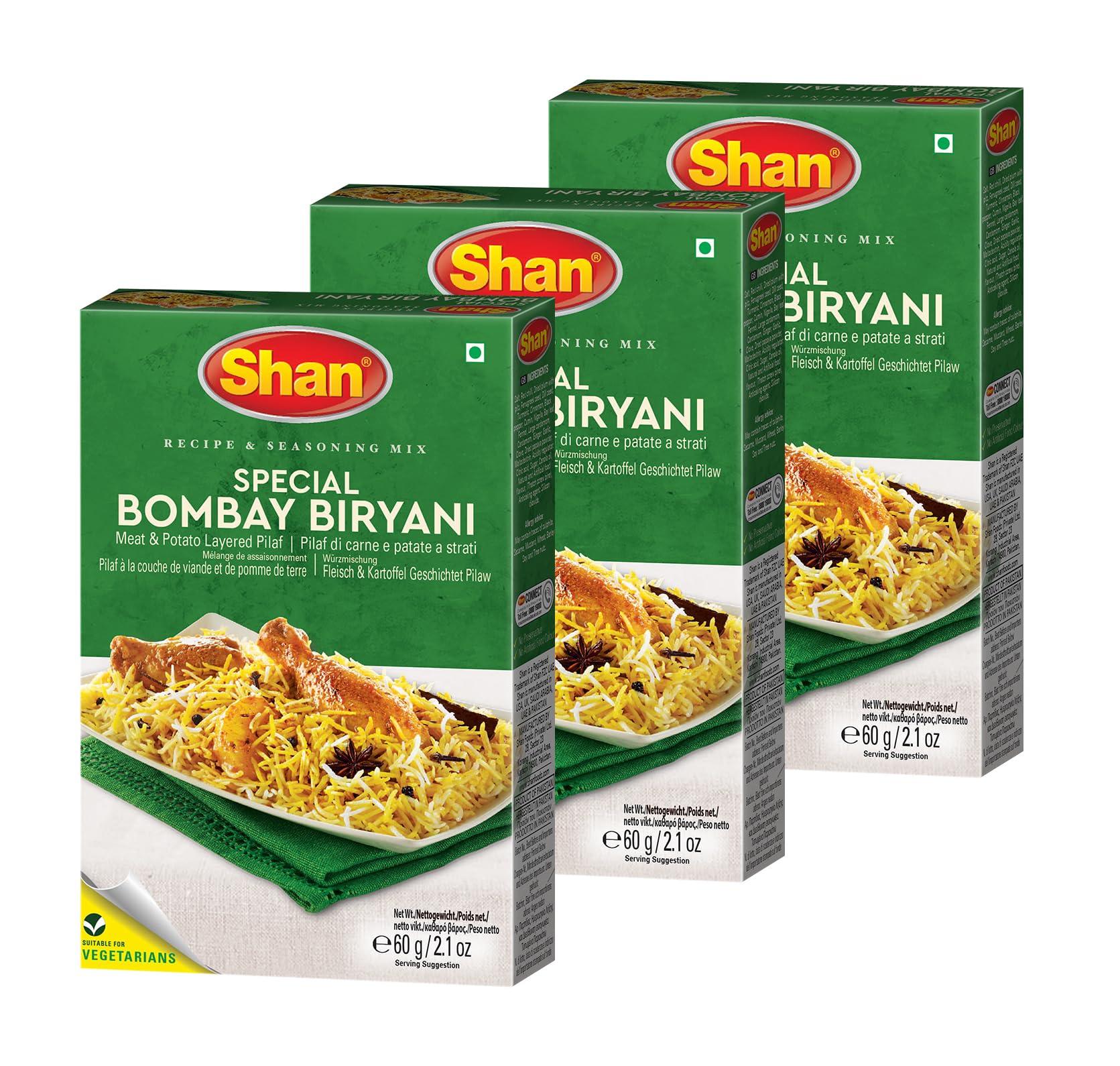 Shan Shan Special Bombay Biryani Masala, 2.12 Oz 60 G, 3 Pack - Powder
