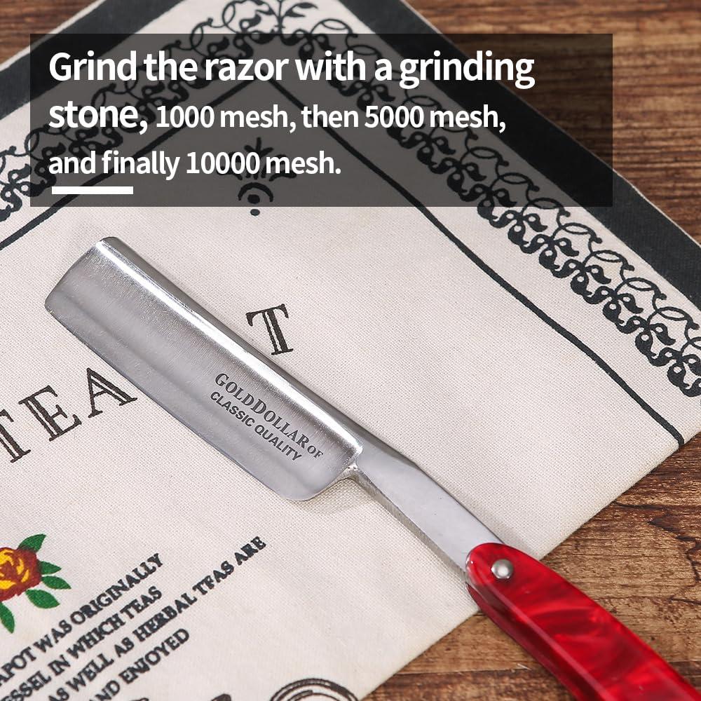 Gold Dollar GOLD DOLLAR Straight Edge Razor Men Without Stabilizer Barber Straight Razor With Acrylic Handle Shaving Safety Razor