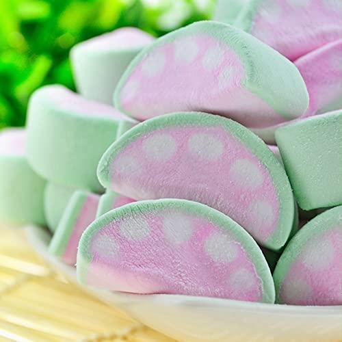 Veganic Veganic Watermelon Shape Marshmallows 175g 80 Pieces Strawberry Vanilla Flavour Cute Marshmallow Candy Soft And Tasty Candy Perfect For Kids Adults
