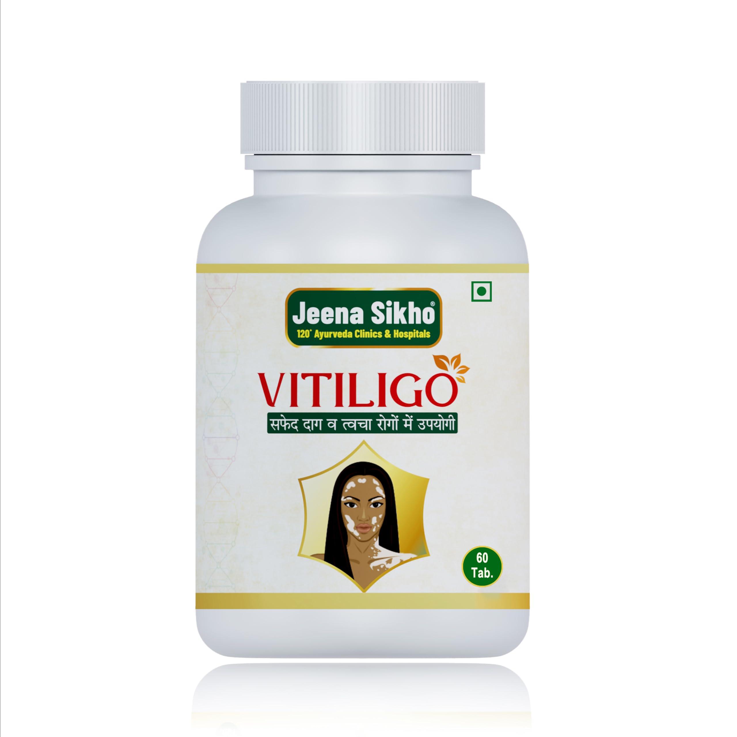 Jeena Sikho Jeena Sikho Vitiligo Tablets | Herbal Skin Discoloration Supplement | Naturally Blended With Neem Chal, Annantmool, And Haldi | Ayurvedic Multivitamin For Skincare, 60 Tablets