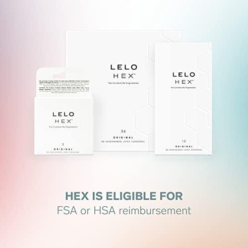Lelo Lelo Hex The Re-Engineered Luxury Condoms With Unique Hexagonal Structure, 12 Count