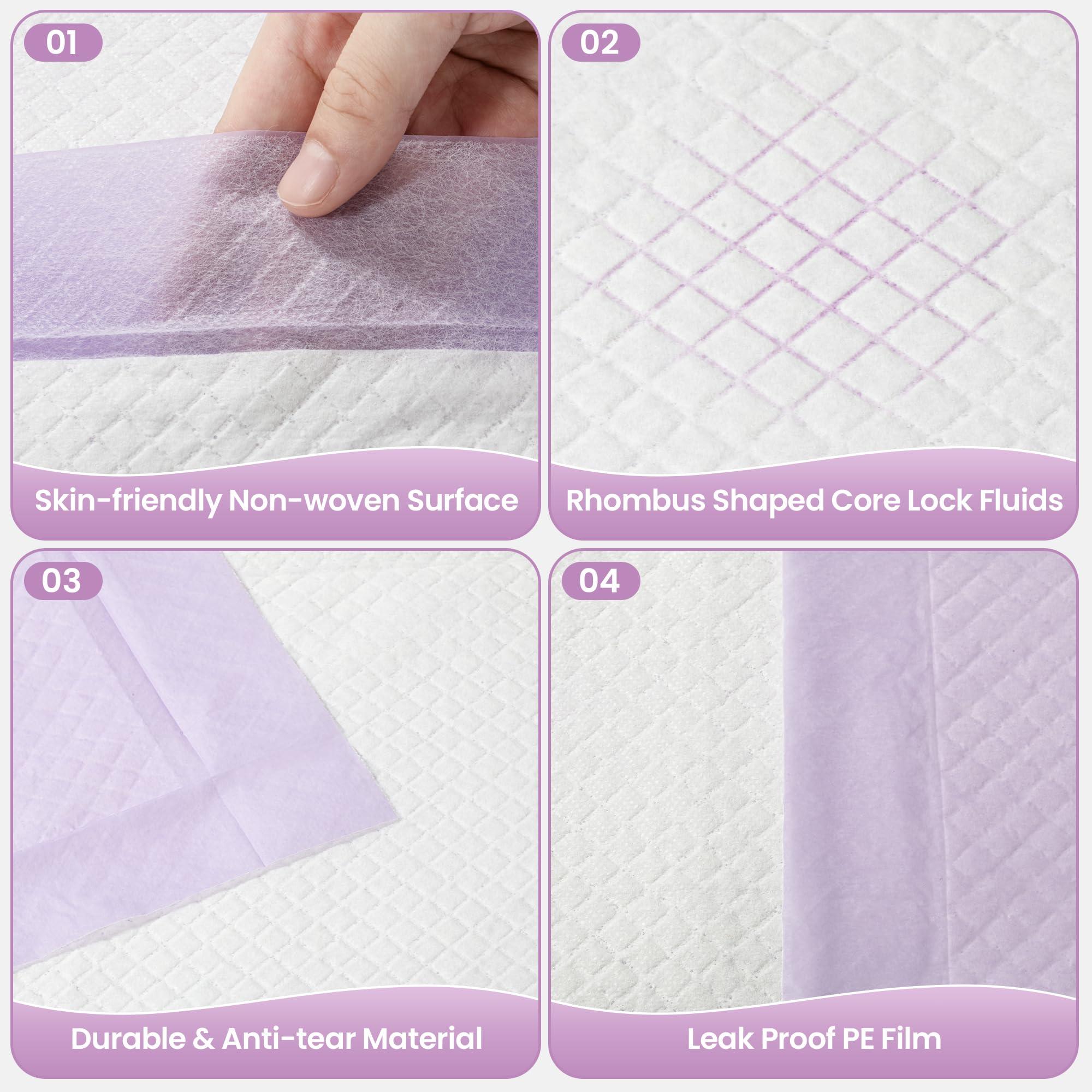 Buyockss Disposable Underpads Incontinence Bed Pads 24\"X36\" Disposable Chux Pads Ultra Absorbent Waterproof Furniture Protection