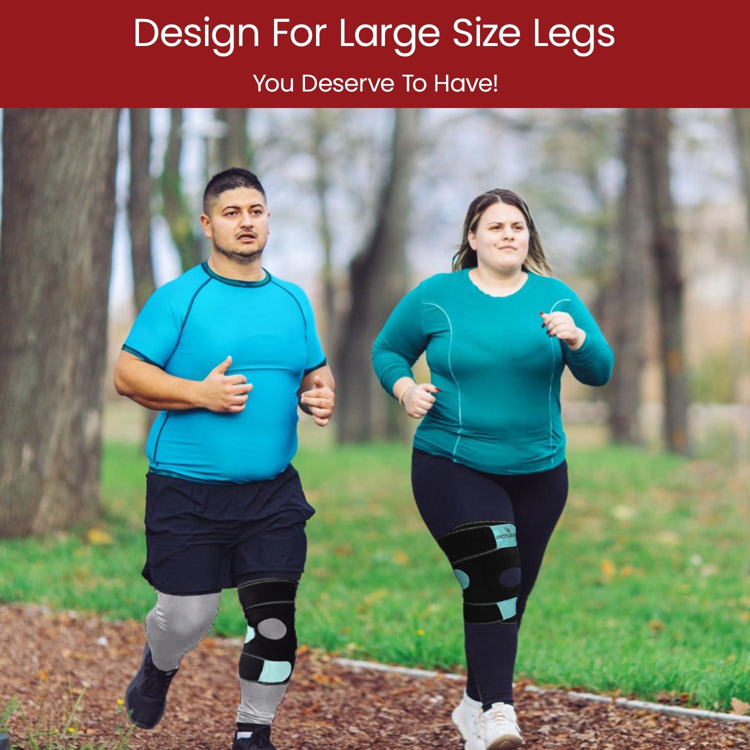 acturaa acturaa Plus Size Neoprene Knee Support (Open Patella)| Oversized Knee Brace for Men & Women|Knee Wraps for Knee Pain| Plus Size Knee Belt | Obesity Knee Cap|(5XL, 1)