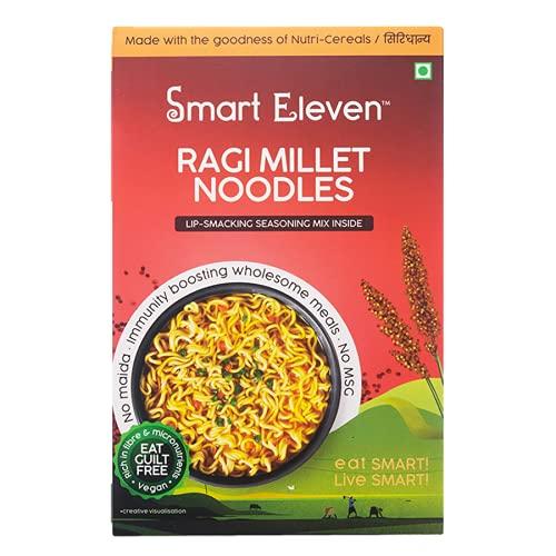 Smart Eleven Smart Eleven Healthy Millet Noodles | Zero Maida, Zero Wheat & Preservative Free Noodles (175 gm each pack) (Ragi, Pack of 5)
