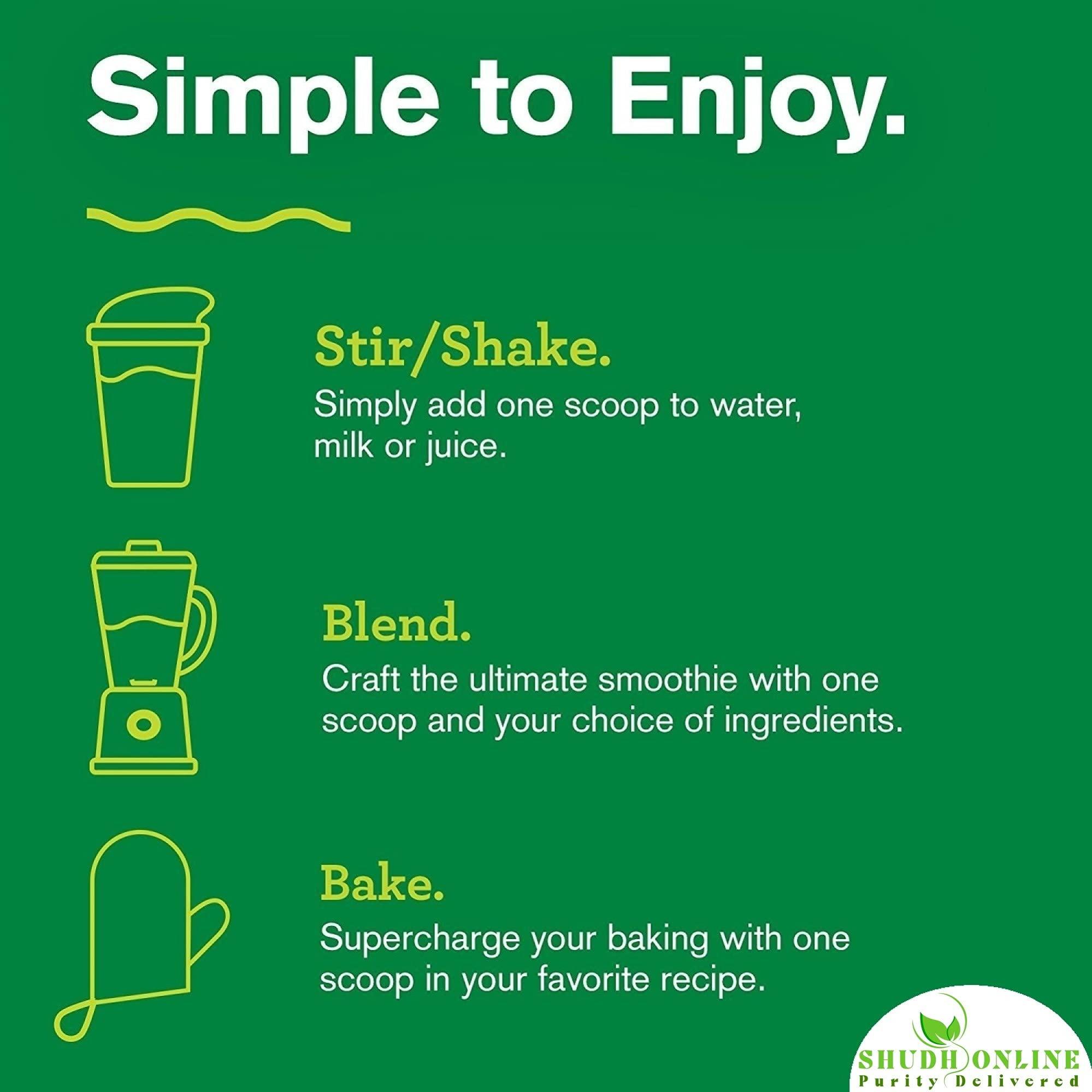 Shudh Online Shudh Online Wheat Grass Powder Organic, Wheatgrass Juice powder (100 Grams) - Rich in Chlorophyll, Detox, Plant Protein, Natural superfood, No sugar