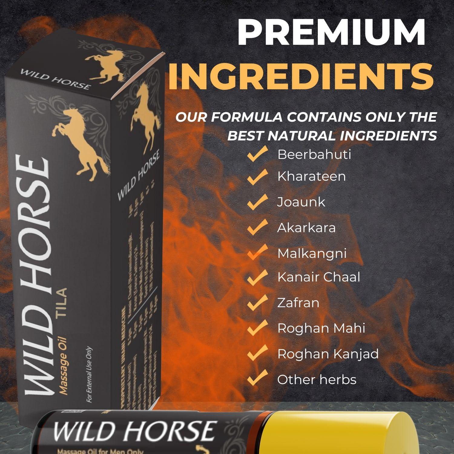 WILD HORSE TILA WILD HORSE TILA UNANI MASSAGE OIL | 100% NATURAL 16ml, Pack of 1 Bottle (2)