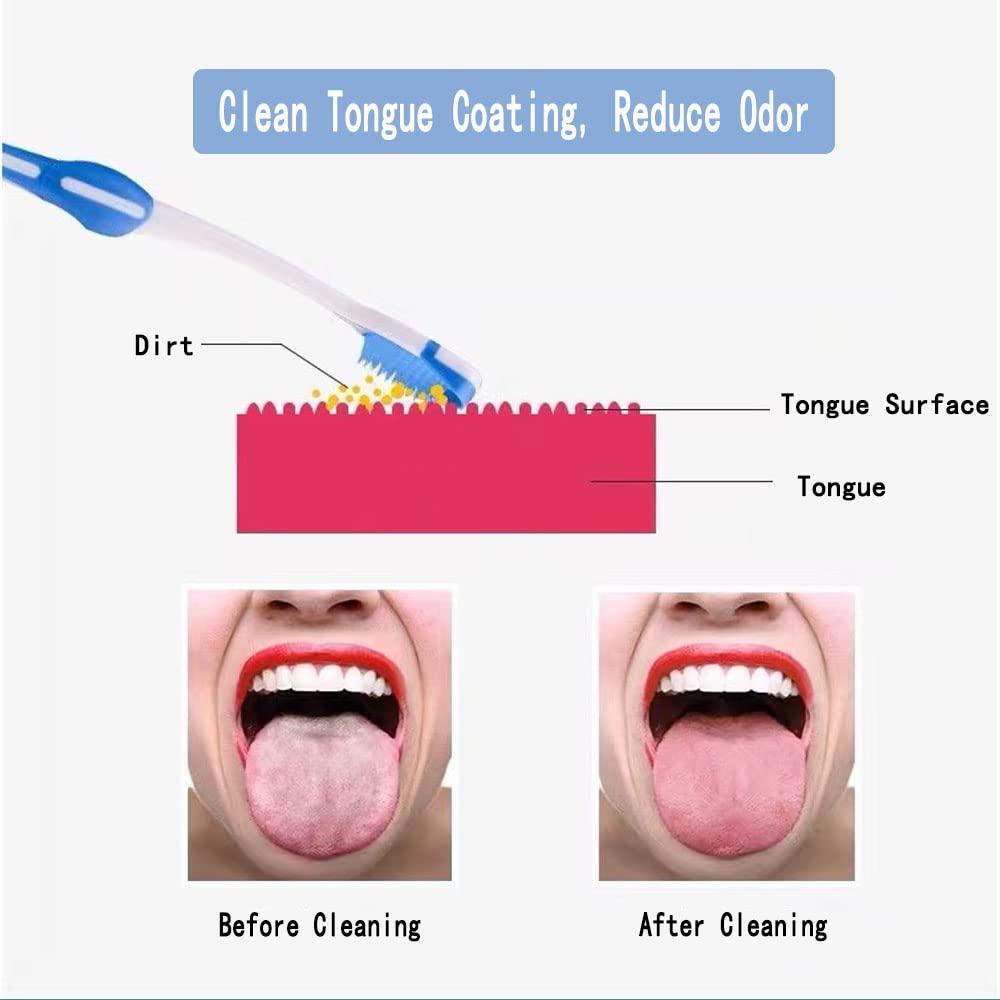 PIVHWIR PIVHWIR 4-Pack Tongue Scrapers, Tounge Scraper Cleaner Keep Fresher Breath, Tongue Cleaner Brush for Adults Kid Helps Fight Bad BreathRandom Color