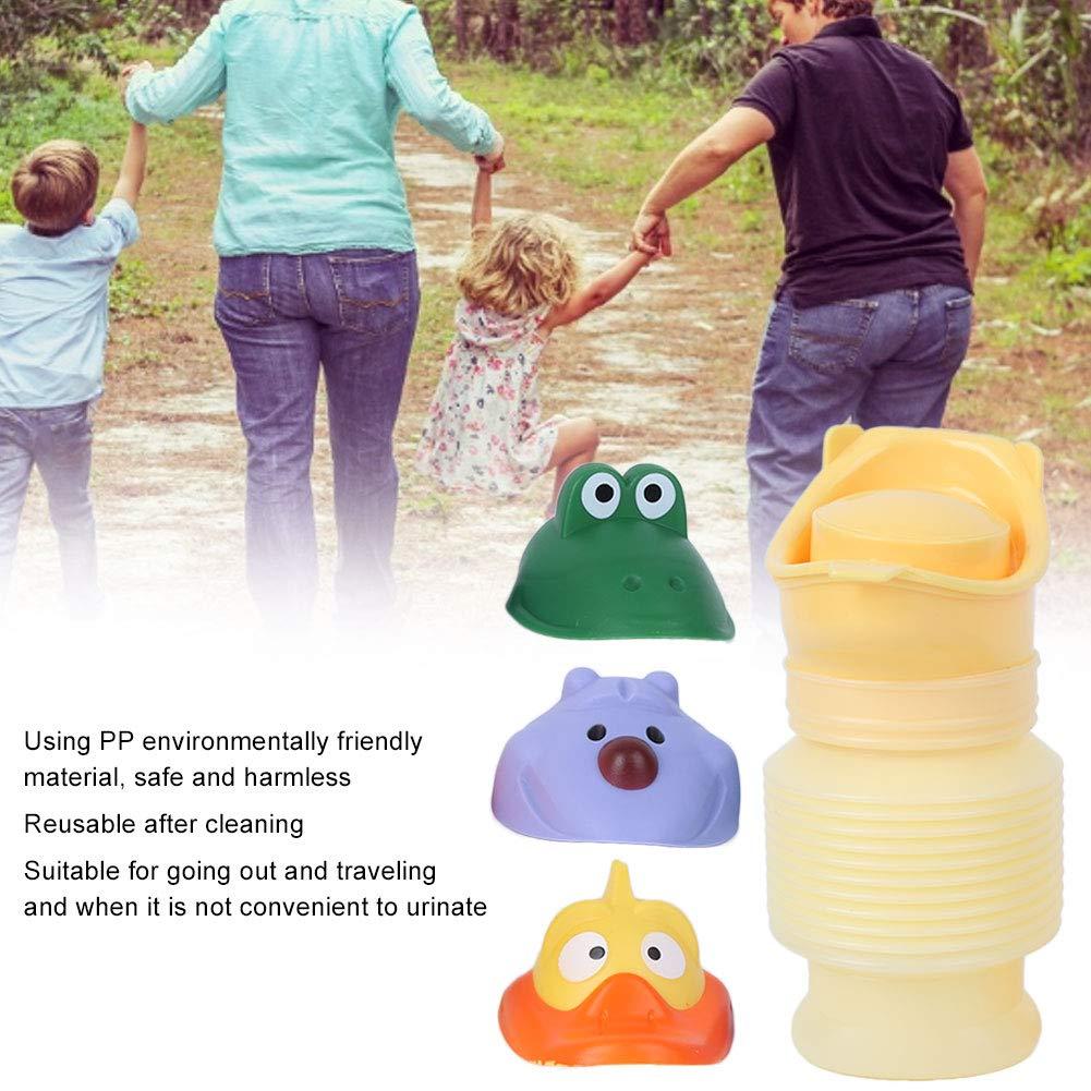 cigemay Shrinkable Urinal, Pee Cup Personal Mobile Toilet Mini for Kids Adult for Car for Camping for Travel(Yellow)