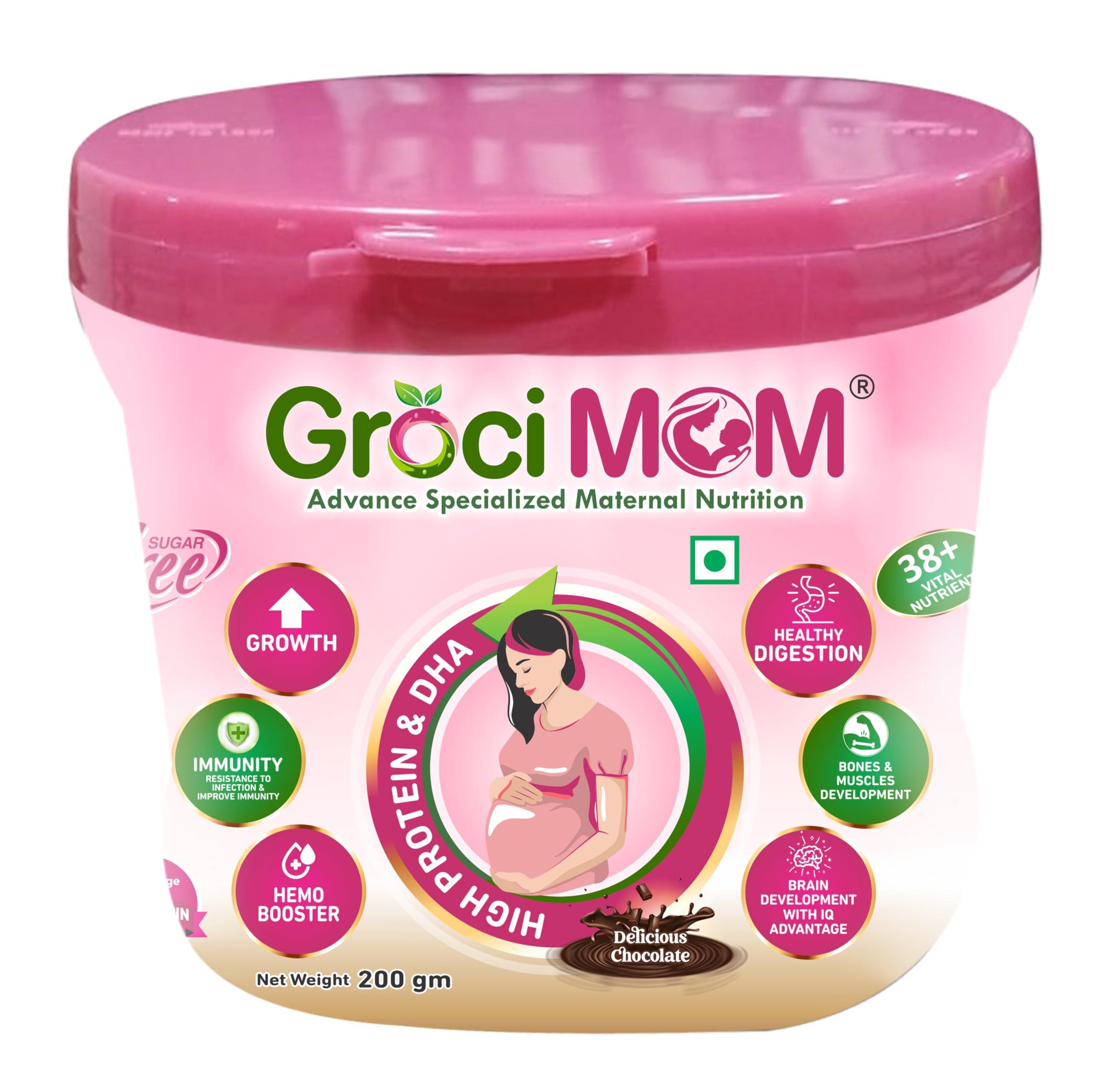 Groci Mom Advance Specialized Maternal Nutrition Groci Mom (Chocolate) Advanced specialized Maternal Nutrition