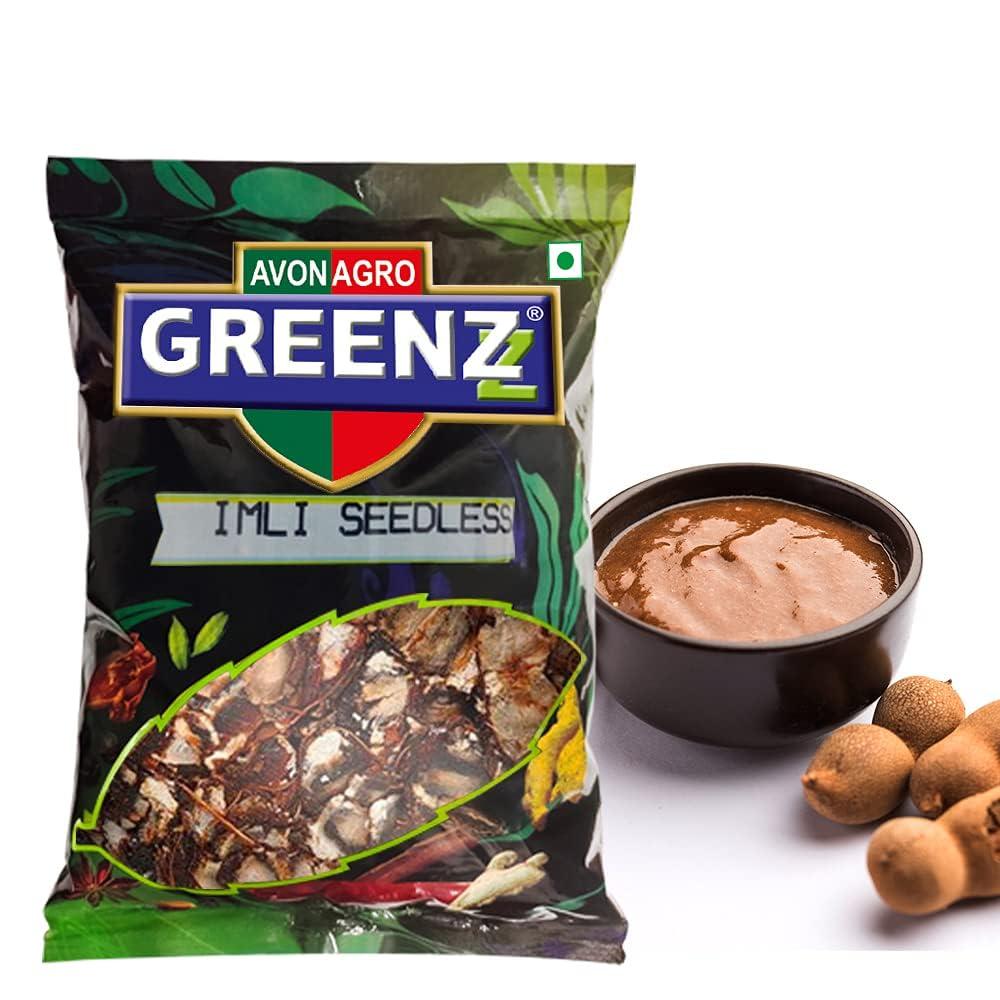 Greenzz Greenzz Seedless Imli I Tamarind Seedless I Natural Emli I Pack Of 3X 400 =1200 Gm (1200 Gm)