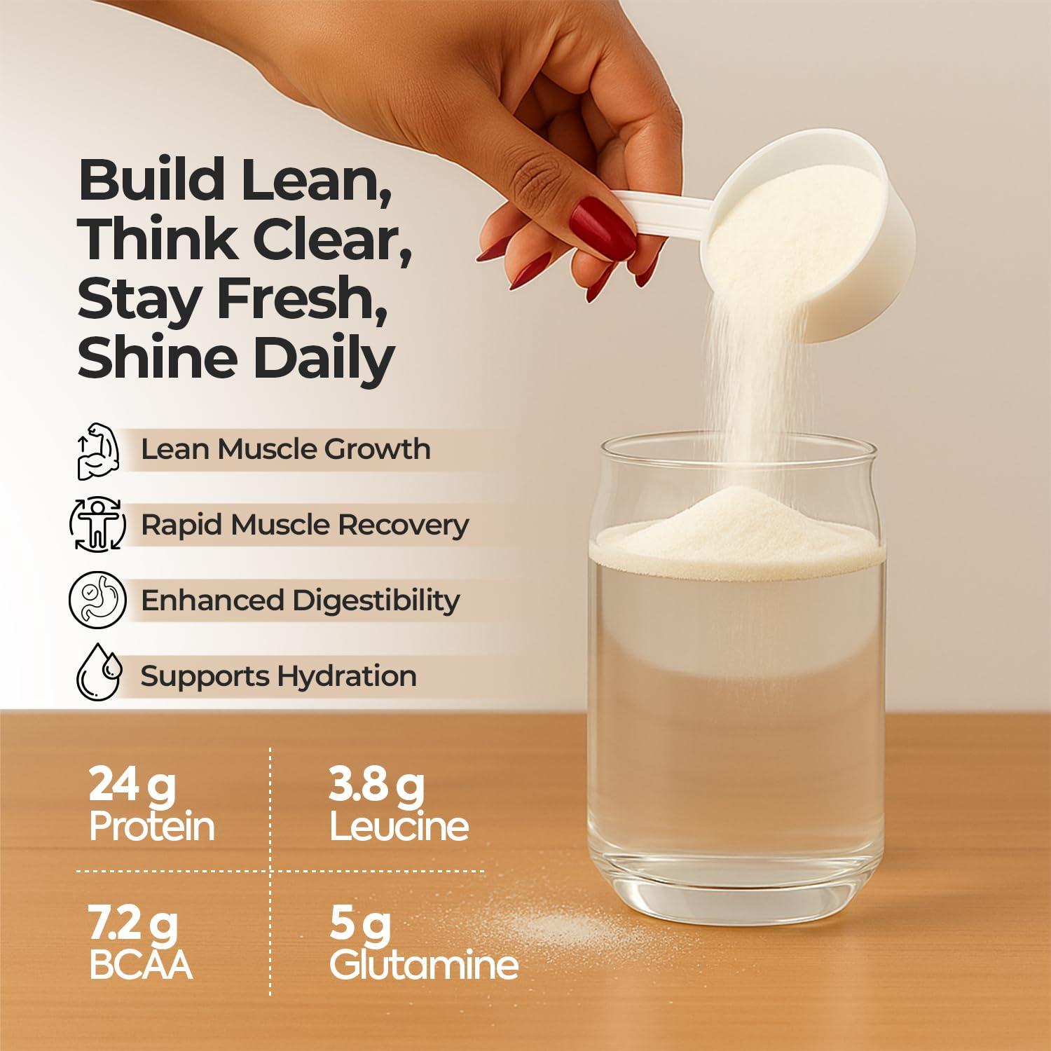 Protyze Protyze Anytime Clear Whey Protein Isolate | 24 g Protein/Scoop | 7.2 g BCAA | Gluten-Free | Low Carb | Light and Refreshing | Muscle Growth & Recovery (15 Servings, Strawberry Kiwi)