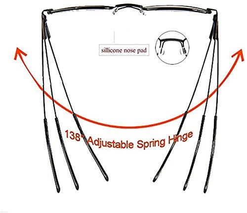 REAVEE REAVEE 3 Pair Slim Pen Reading Glasses Tube Readers Small Reader Glasses w Portable Clip Case Spring Hinged Eyeglasses 3.5 Strength