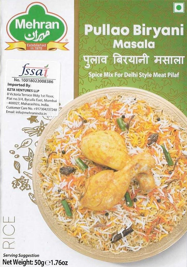Mehran Mehran Pullao Biryani Masala , 50 GMS (Pack of 4 )