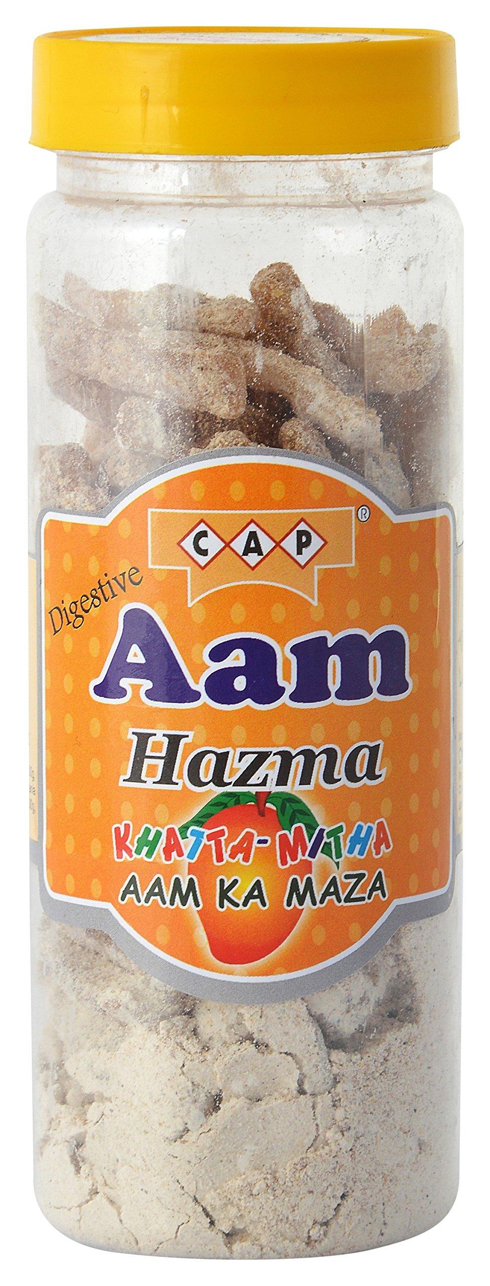 c a p CAP Aam Slice Pachak Churan Khatta Mitha Digestive Tasty Healthy Mango - 190 GMS Each (Pack of 2)