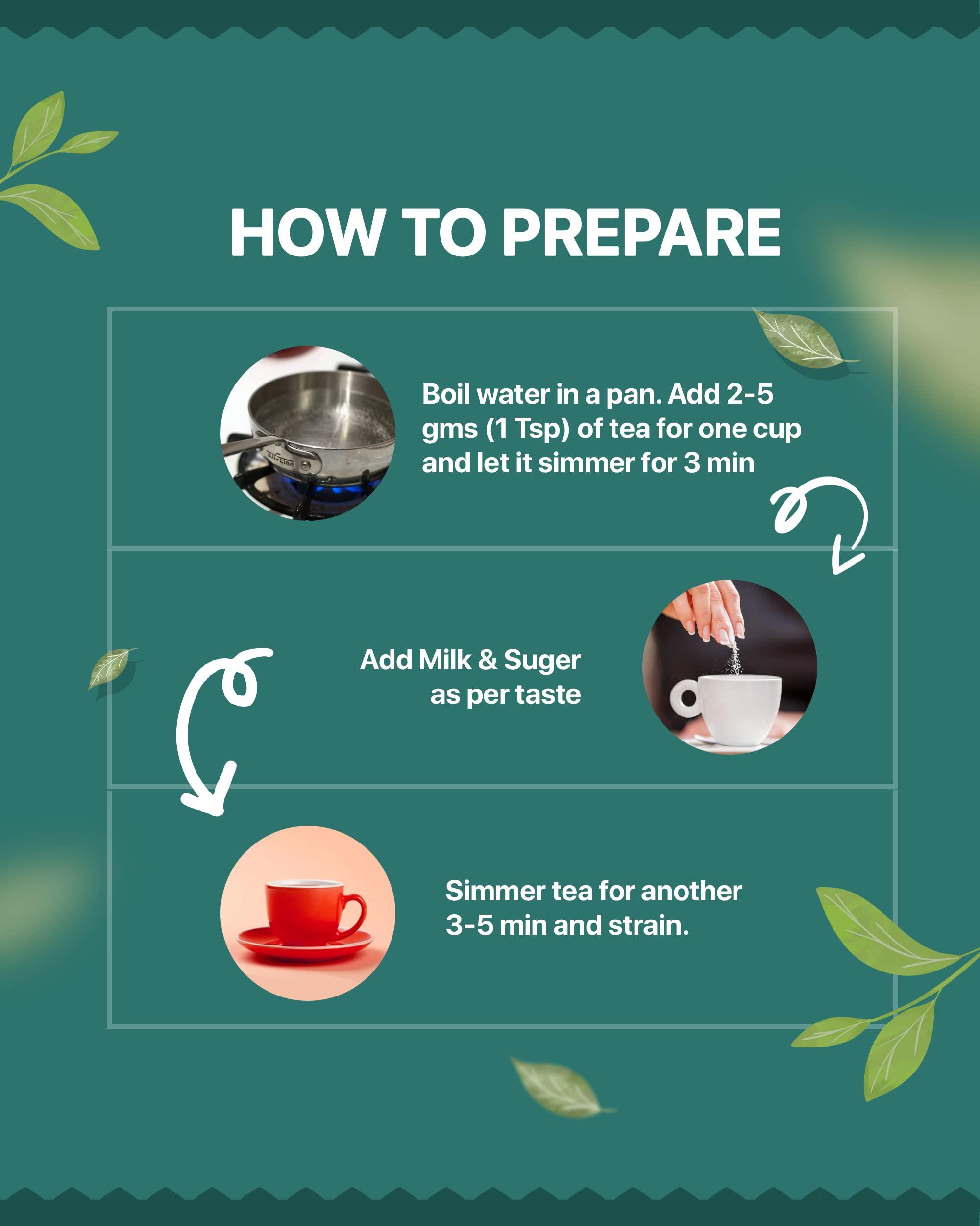 CHAIZUP Chaizup Premium Elaichi Loose Leaves Tea 1Kg, Ctc Cardamom Flavored Indian Tea, Rich And Strong Ctc Tea