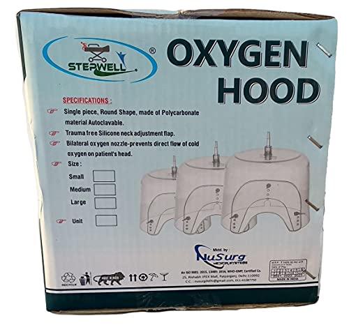 STEPWELL STEPWELL Oxygen Hood (Medium) for Newborn baby, Pediatric, NICU with Clear View for, Clinics, hospitals & Nursing Homes