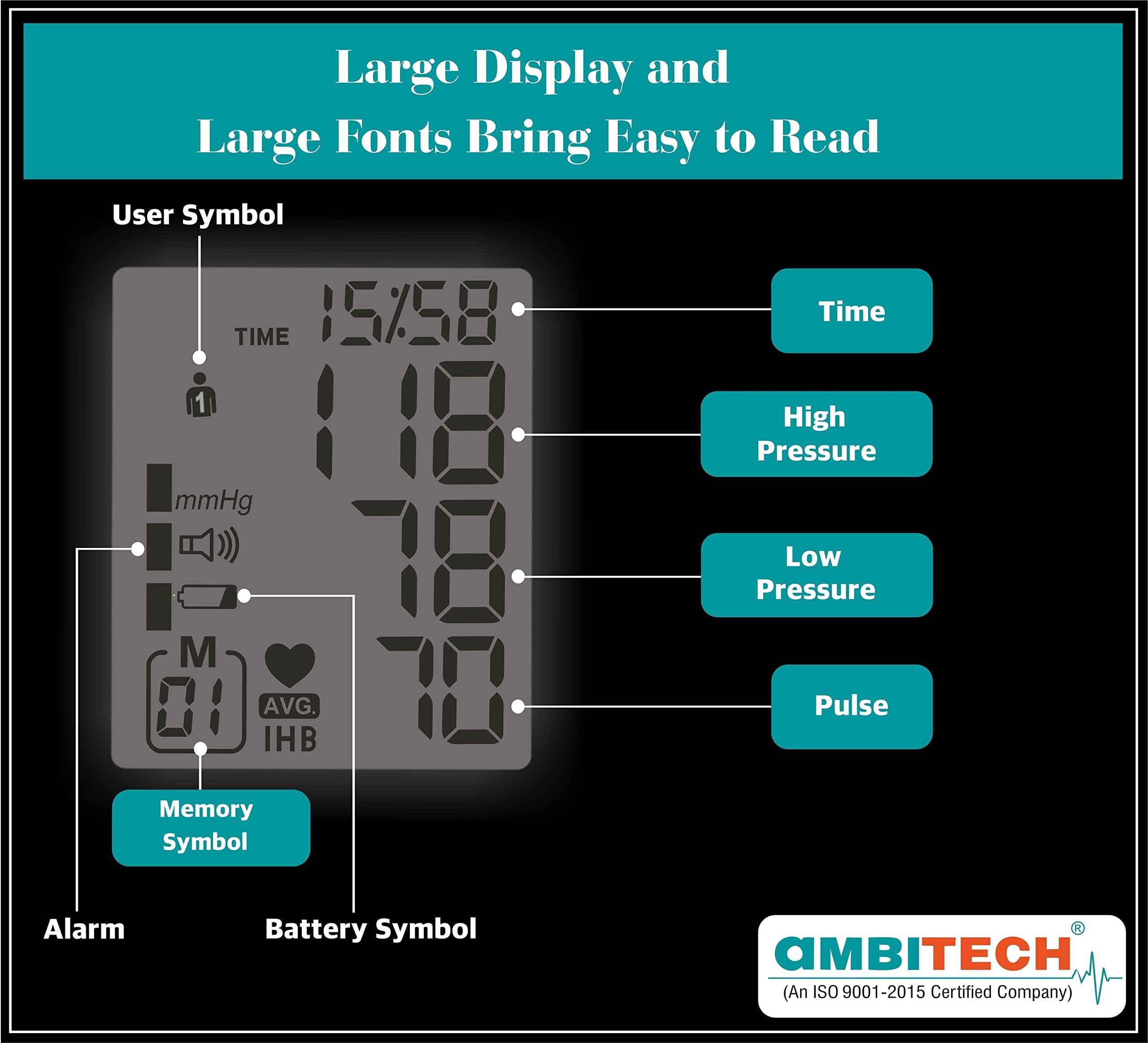AMBITECH AmbiTech Fully Automatic Digital Blood Pressure Monitor With USB Port and AmbiTech Digital Thermometer (Made in India) (2 Year Warranty)