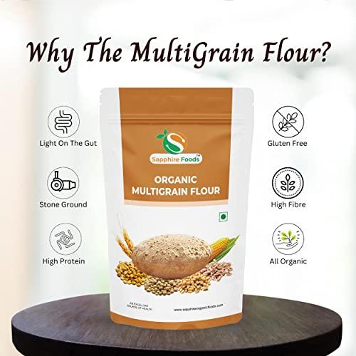 SAPPHIRE FOODS SAPPHIRE FOODS Atta with Multigrains Flour with High Fiber for Healthy Gut and Healthy Life (1kg)