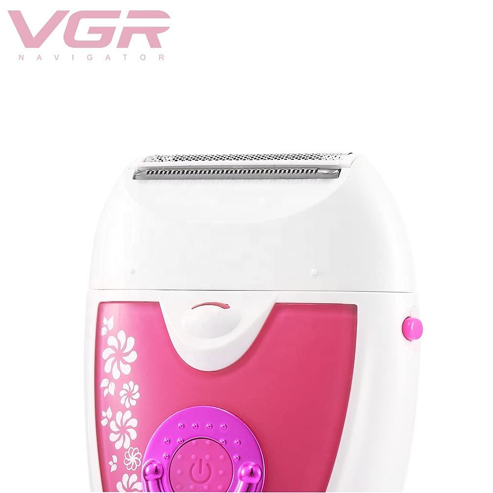 VGR VGR V-722 Cordless Professional 2-in-1 Women Epilator & Shaver for different body areas for Wet & Dry use 35 minutes Runtime - Pink