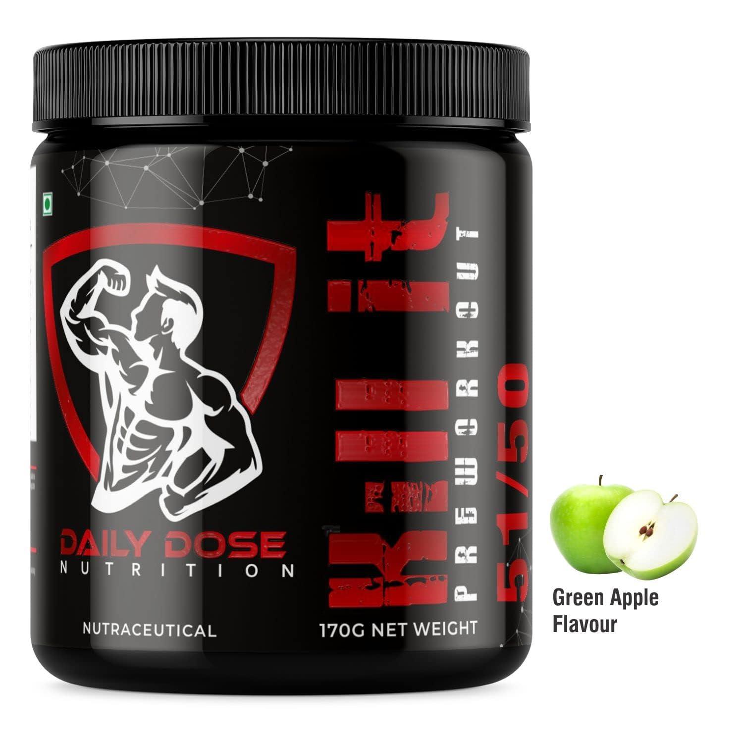 DAILY DOSE NUTRITION DAILY DOSE NUTRITION Kill-It Pre Workout Supplement for Energy, Pump & Endurance | Extreme Performance with L-Arginine Citrulline, Creatine Monohydrate, Beta Alanine, Caffeine & AAKG | Energy, Strength, Stamina, Focus and Intense Muscle Pump [40 Serv