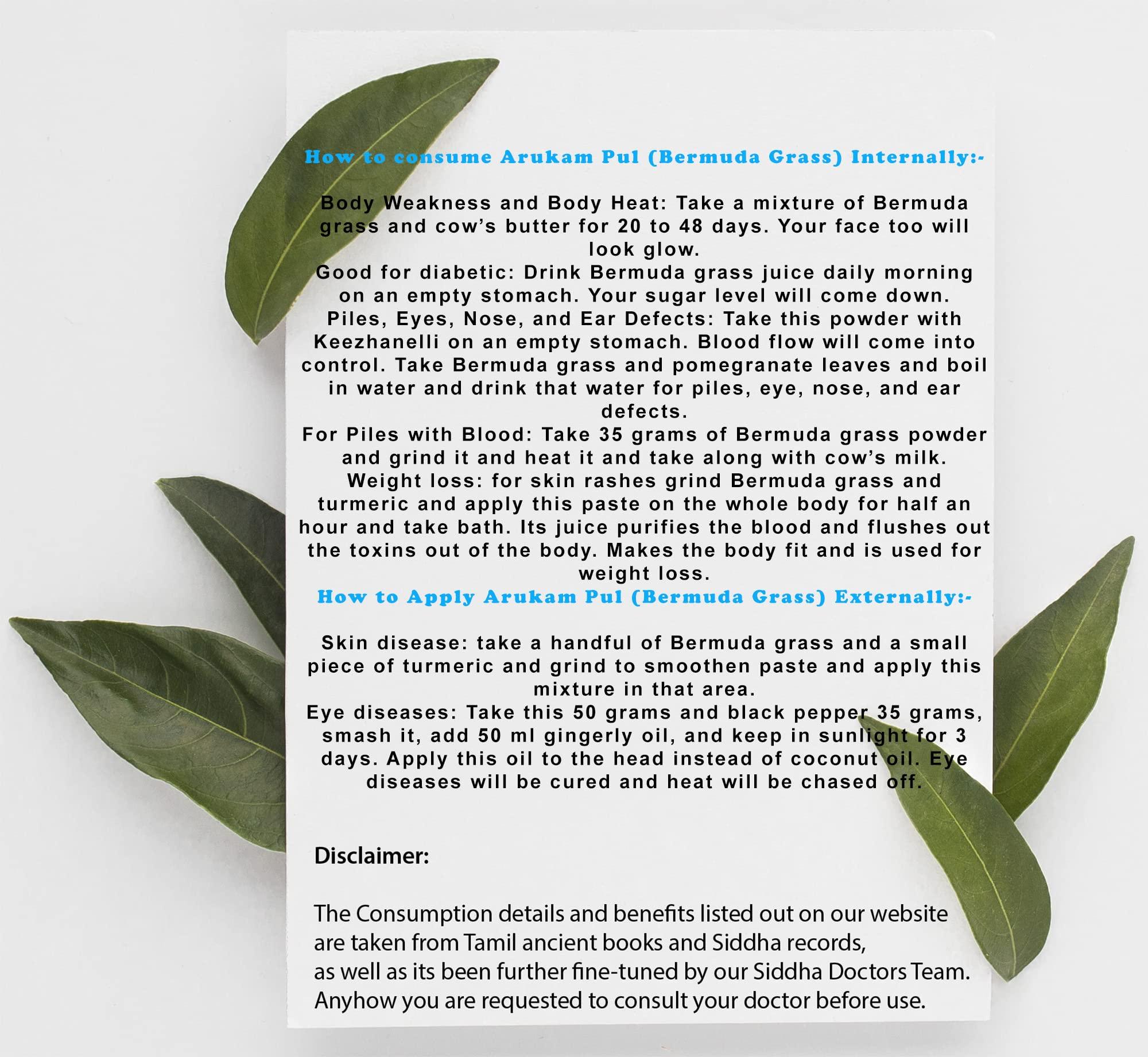 DIETS ORGANICS DIETS Organics Arukam pul powder, Bermuda Grass Powder 25 gms pack of 1