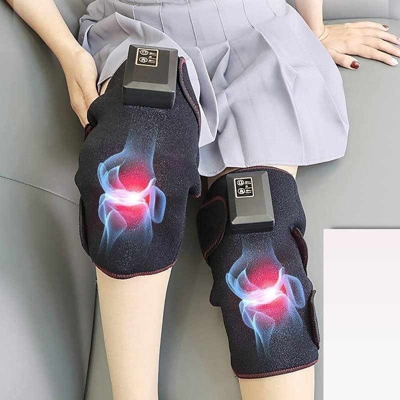 V R ENTERPRISE Heated Knee Brace Wrap, Knee Heating Pad for Arthritis Pain Relief, Electric Heat Knee Support with 3 Temperature Control Thermal Therapy for Joint Soreness, Swelling,