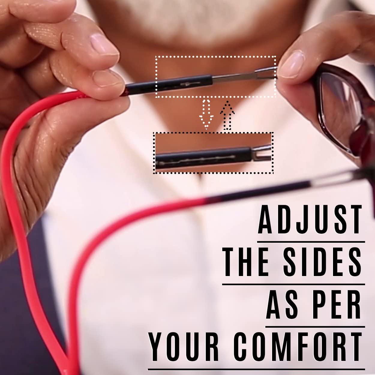 IRYZ IRYZ Unisex Reading Glasses | Magnetic open from front | Adjustable Retainer length | Near vision power +1 +1.25 +1.50 +1.75 +2 +2.25 +2.50 +2.75 +3| Foldable| Free size | For men & women