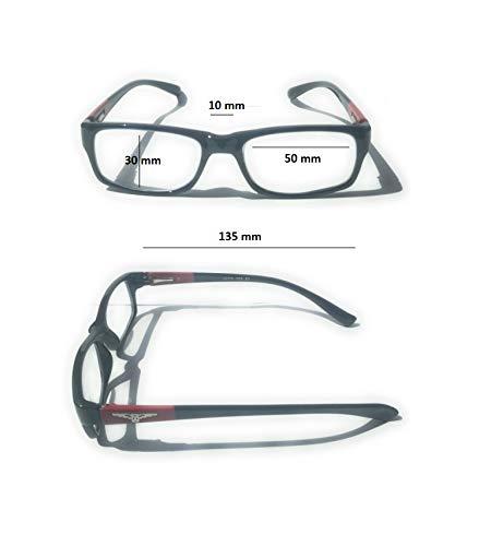 Generic Premium Bifocal reading glasses (+1.00 to 3.00 D options) with plain distance vision. (Black, 2.25)