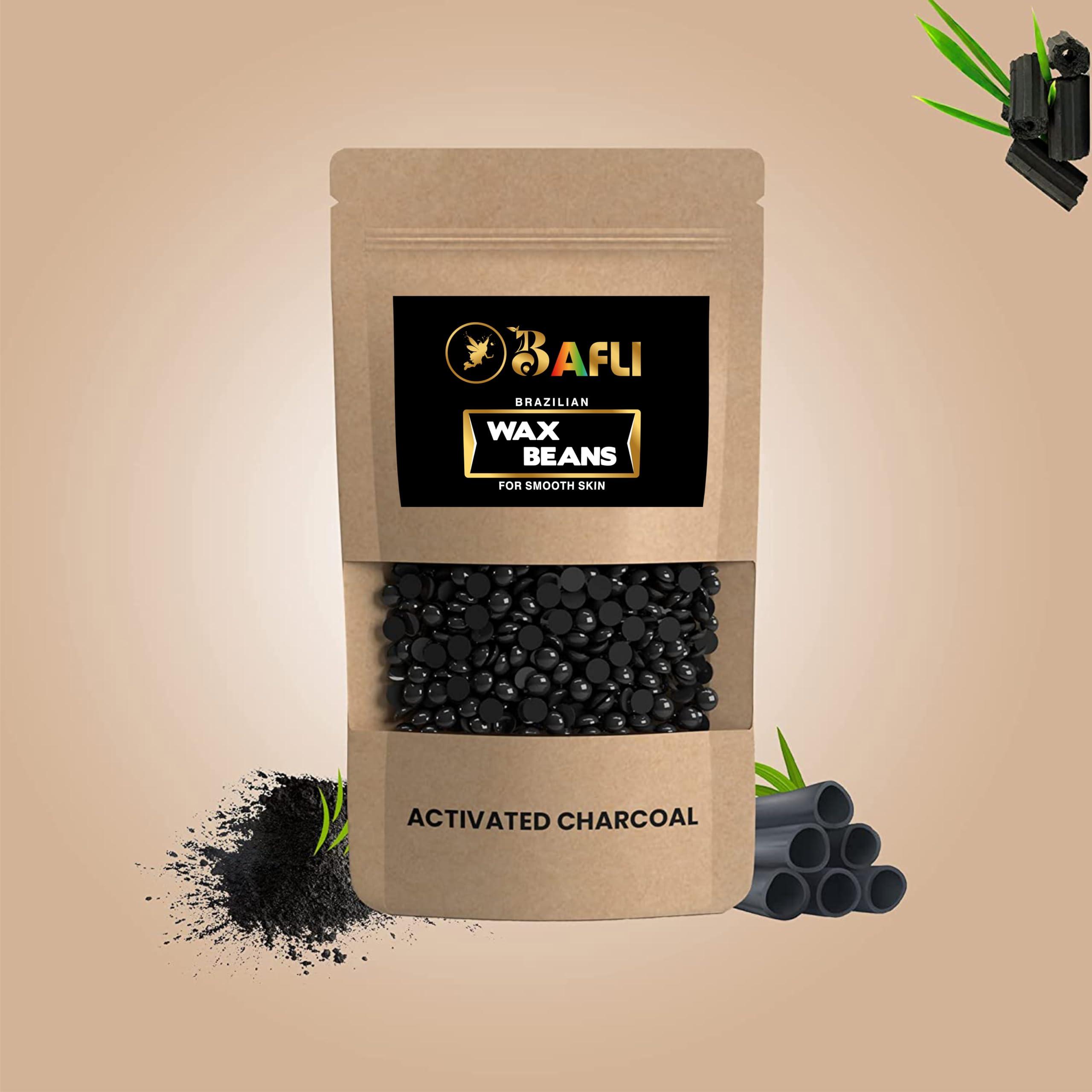 BAFLI BAFLI Activated Charcoal Hard Wax Beans Depilatory Wax (200gm, Black)